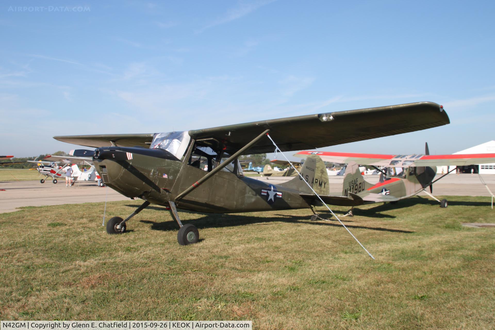 N42GM, 1952 Cessna O-1A Bird Dog C/N 23316, At the L-bird fly-in