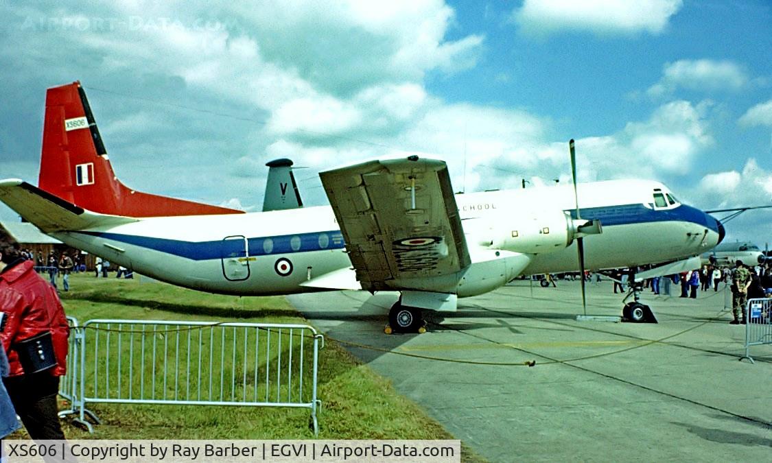 XS606, 1966 Hawker Siddeley HS-780 Andover C1 C/N Set 13/BN1, Avro Andover C.1 [Set 13] (Royal Air Force) RAF Greenham Common~G 25/06/1977. From a slide.