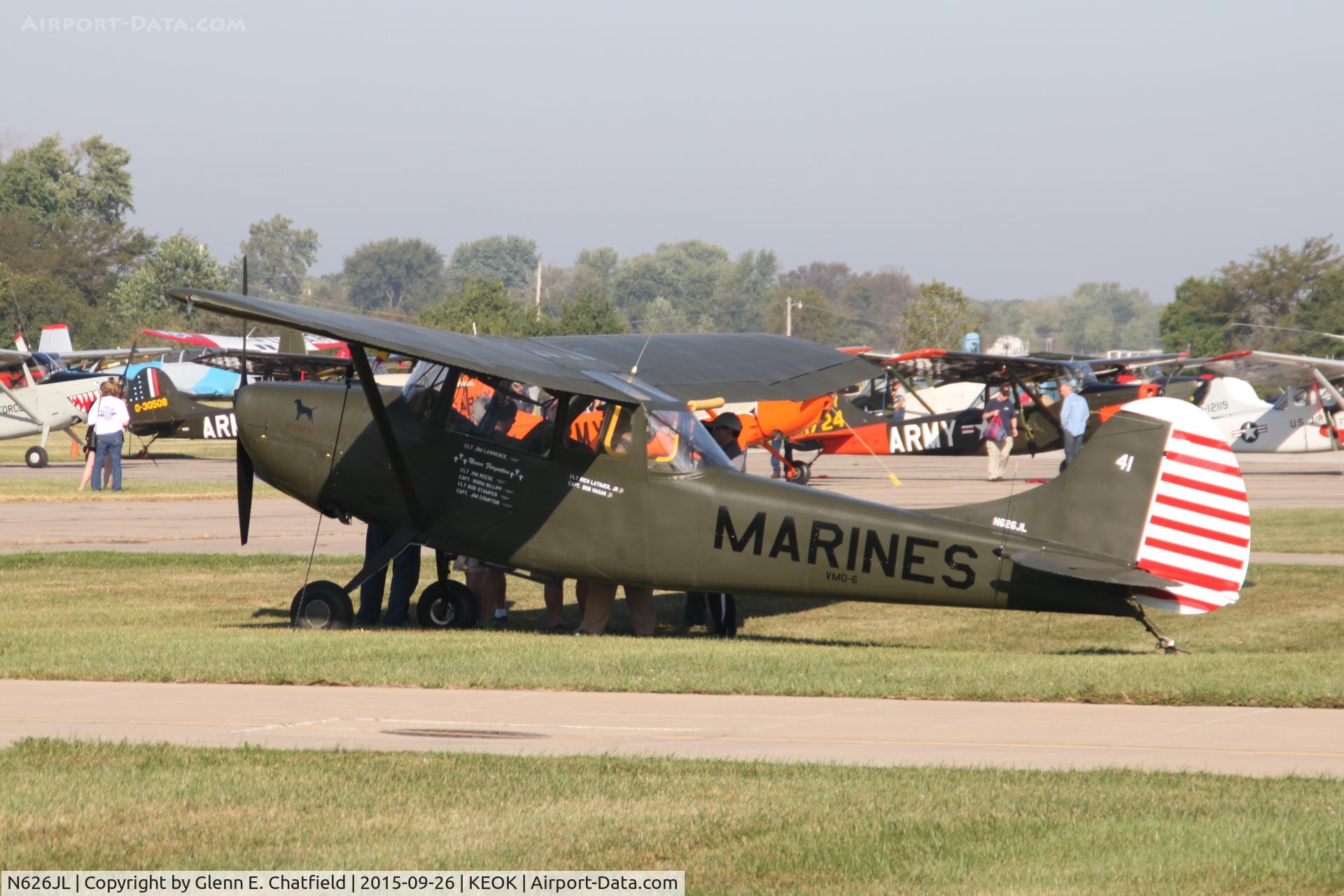 N626JL, Cessna L-19E Bird Dog C/N 24577, At the L-bird fly-in. 
