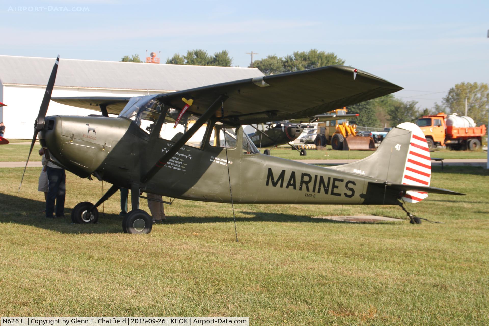 N626JL, Cessna L-19E Bird Dog C/N 24577, At the L-bird fly-in.