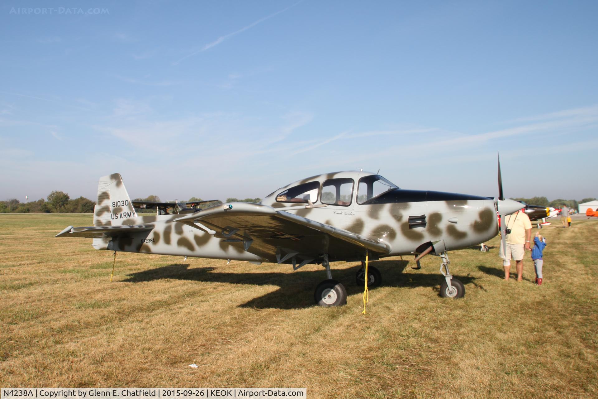 N4238A, Ryan Navion A C/N NAV-4-1736, At the L-bird fly-in.  L-17B, 48-1030