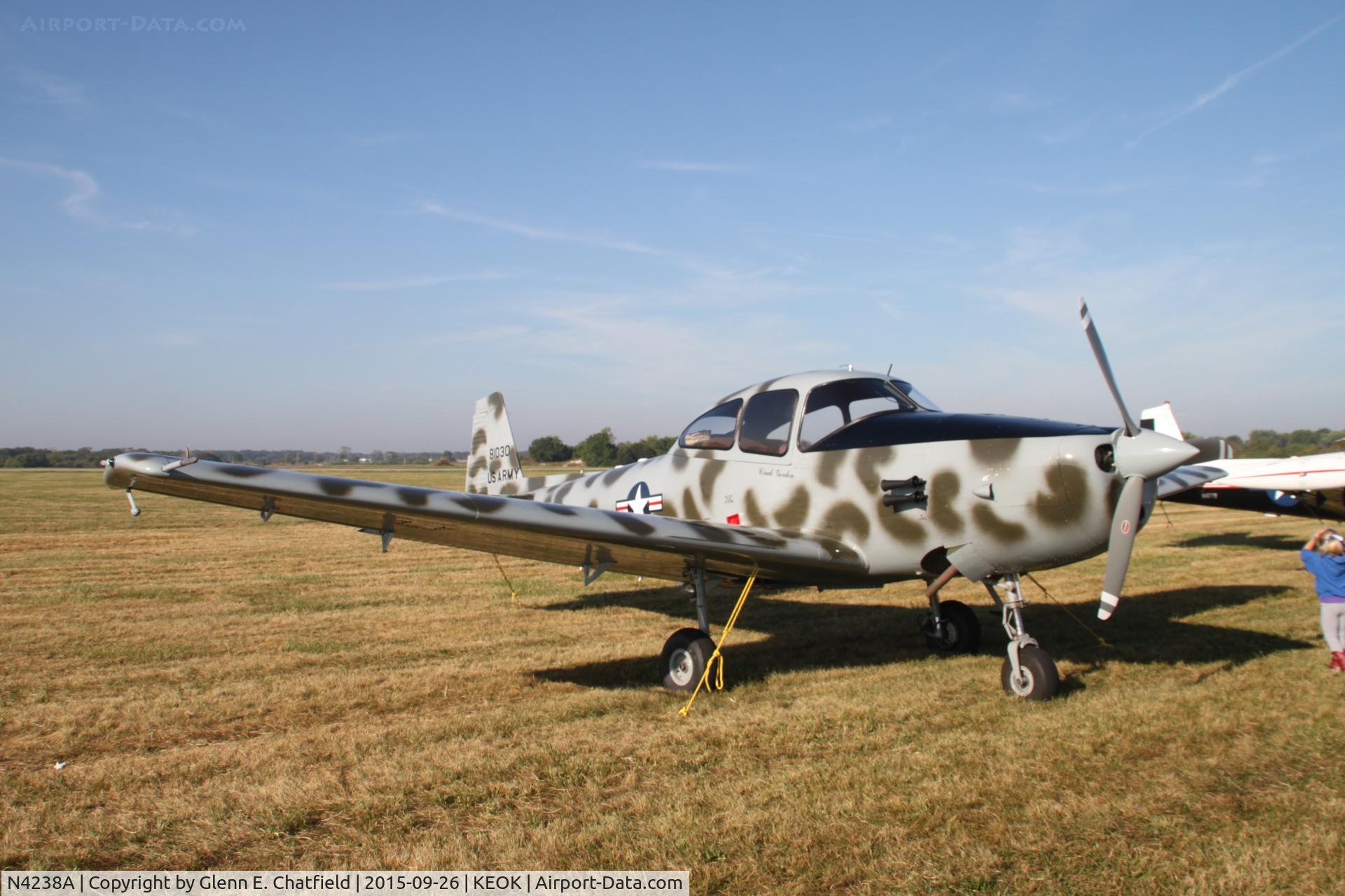 N4238A, Ryan Navion A C/N NAV-4-1736, At the L-bird fly-in.  L-17B, 48-1030