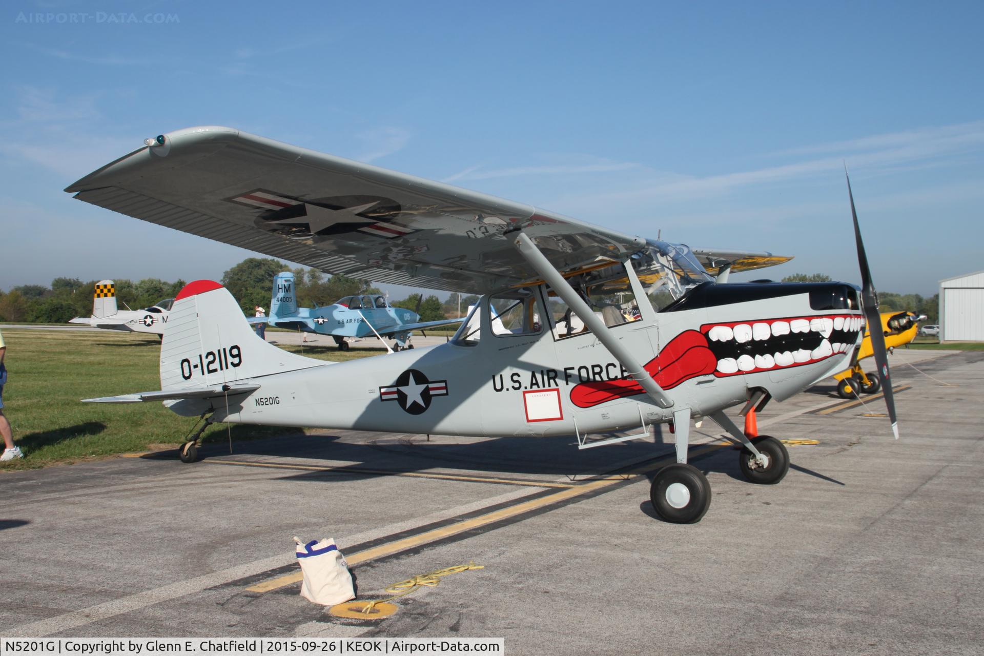 N5201G, Cessna 305A C/N 22433, At the L-bird fly-in.
