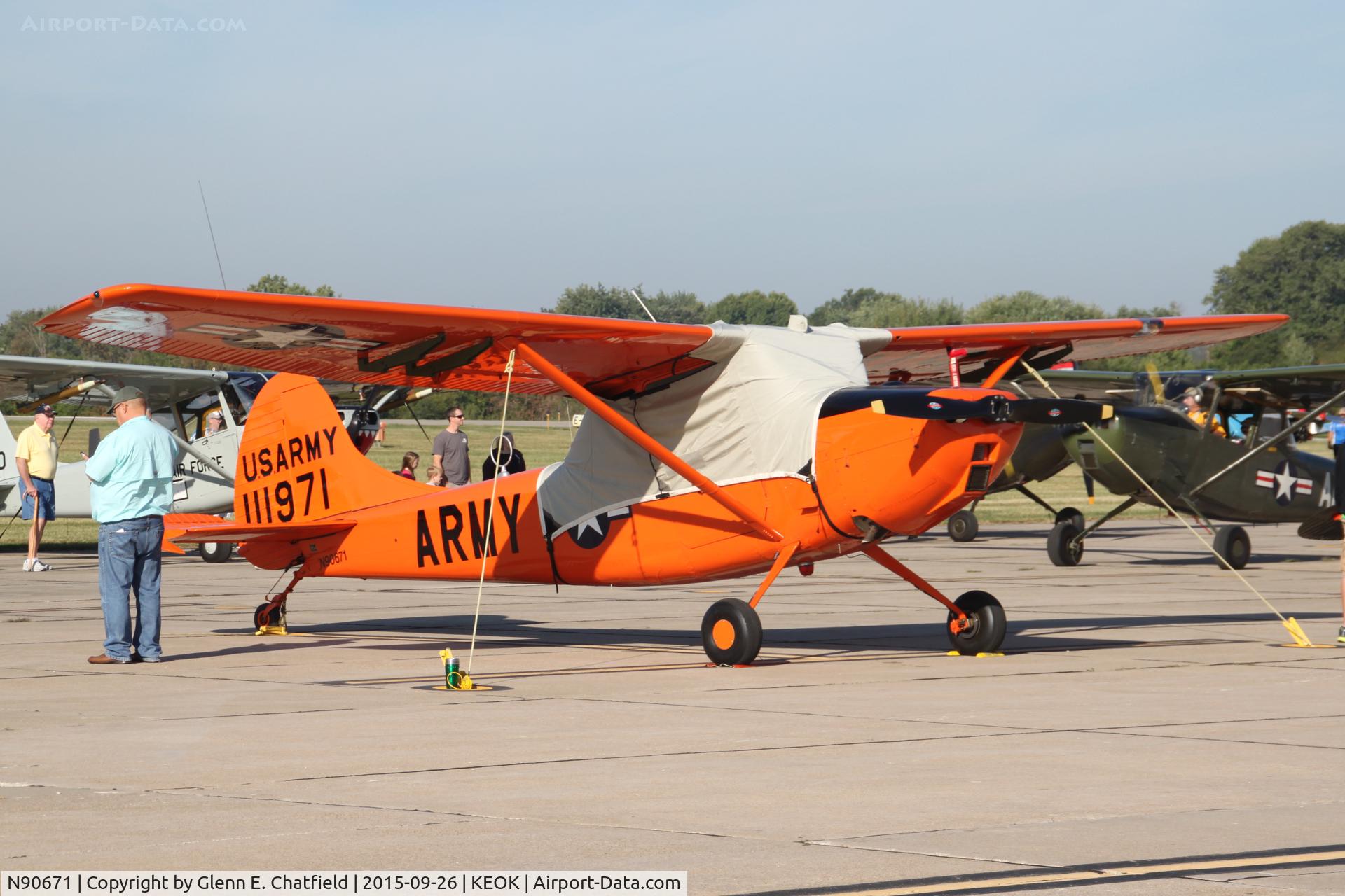 N90671, 1951 Cessna O-1A Bird Dog C/N 22285, At the L-bird fly-in.