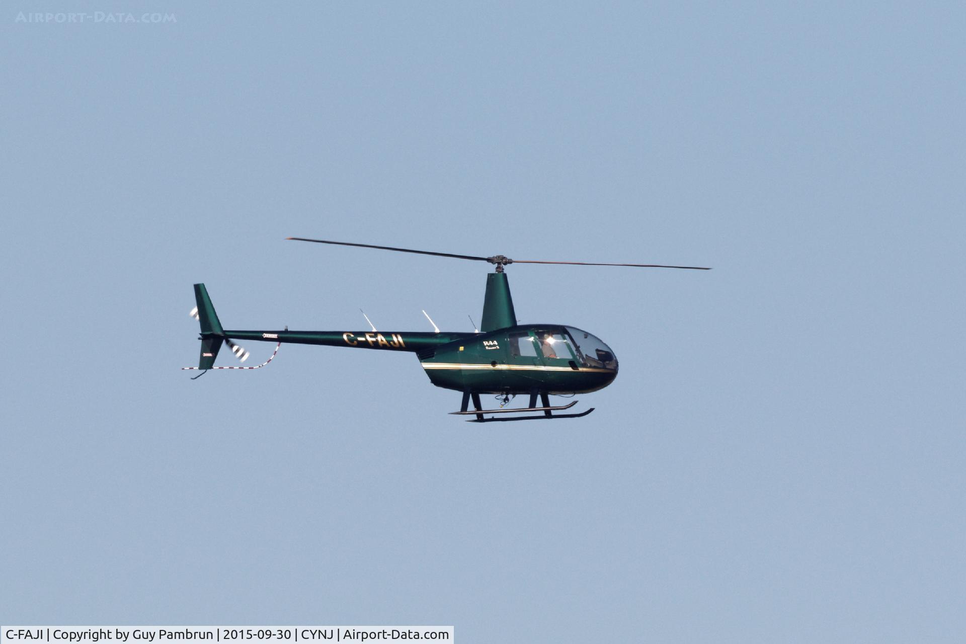 C-FAJI, 2004 Robinson R44 C/N 10332, Heading back to the airport