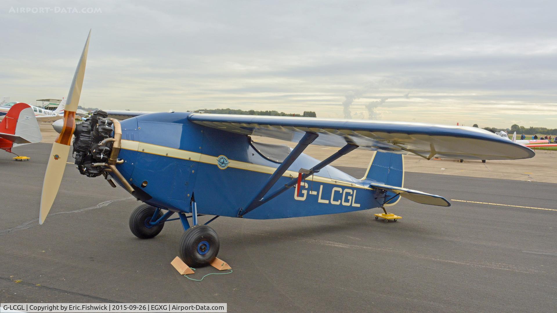 G-LCGL, 1993 Comper CLA7 Swift Replica C/N PFA 103-11089, 3. G-LCGL (The Real Aeroplane Company) at The Yorkshire Air Show, Church Fenton, Sept. 2015.