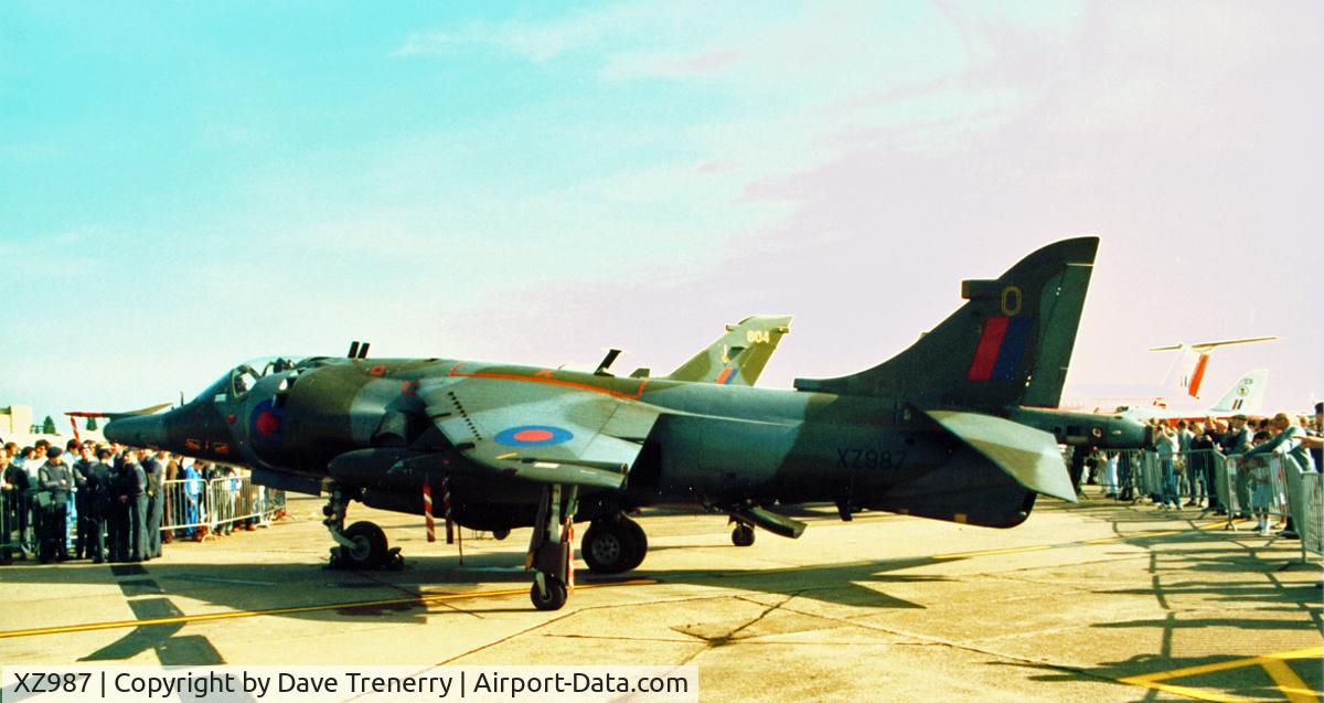 XZ987, 1981 British Aerospace Harrier GR.3 C/N 712210, At RAF Finningley around 1980