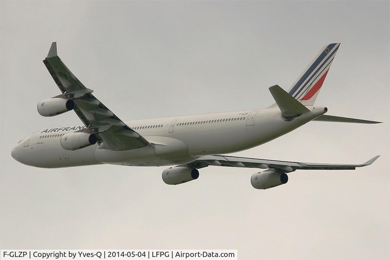 F-GLZP, 1999 Airbus A340-313X C/N 260, Airbus A340-313X, Take off rwy 27L, Roissy Charles De Gaulle airport (LFPG-CDG)