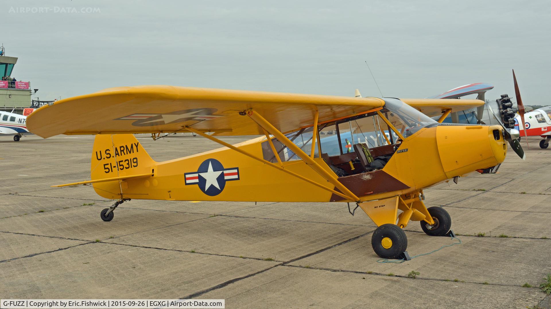G-FUZZ, 1951 Piper L-18C Super Cub (PA-18-95) C/N 18-1016, 4. G-FUZZ at The Yorkshire Air Show, Church Fenton, Sept. 2015.
