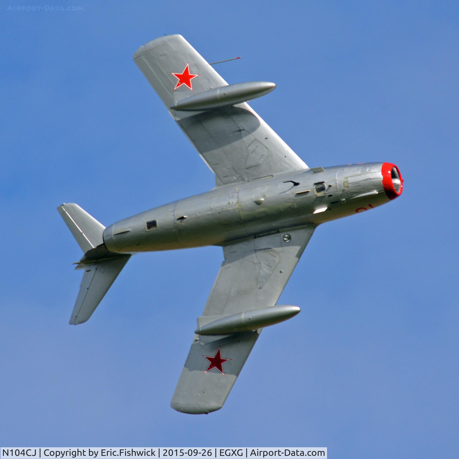 N104CJ, 1952 PZL-Mielec SBLim-2 (MiG-15UTI) C/N 1A01004, 44. N104CJ in display mode at The Yorkshire Air Show, Church Fenton, Sept. 2015.