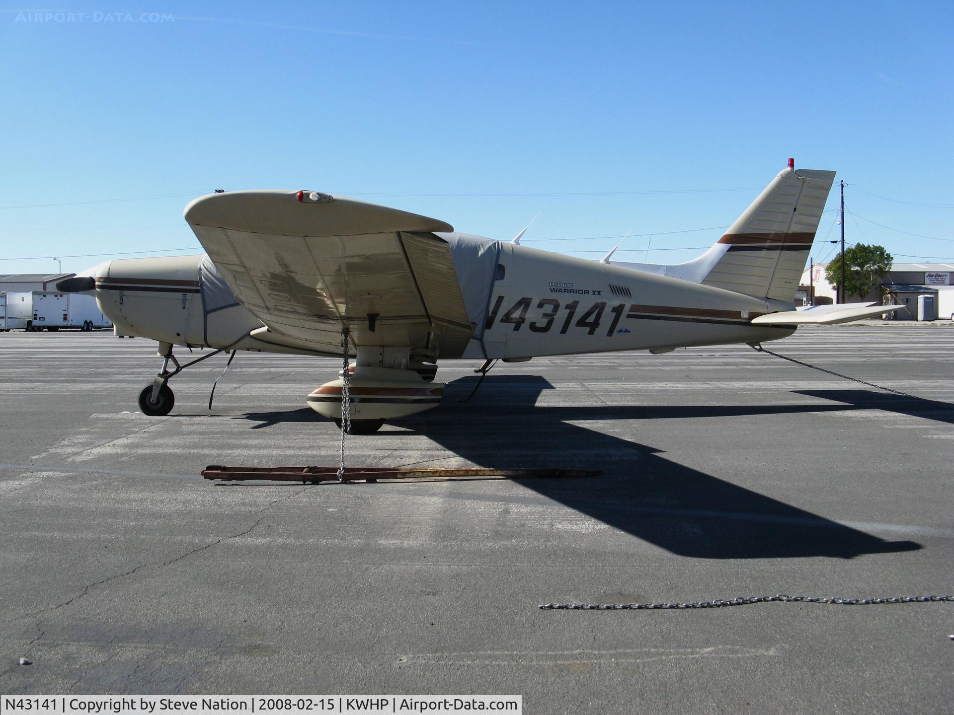 N43141, 1983 Piper PA-28-161 C/N 28-8316109, 1983 Piper PA-28-161 with cockpit cover @ Whiteman Airport, Pacoima, CA