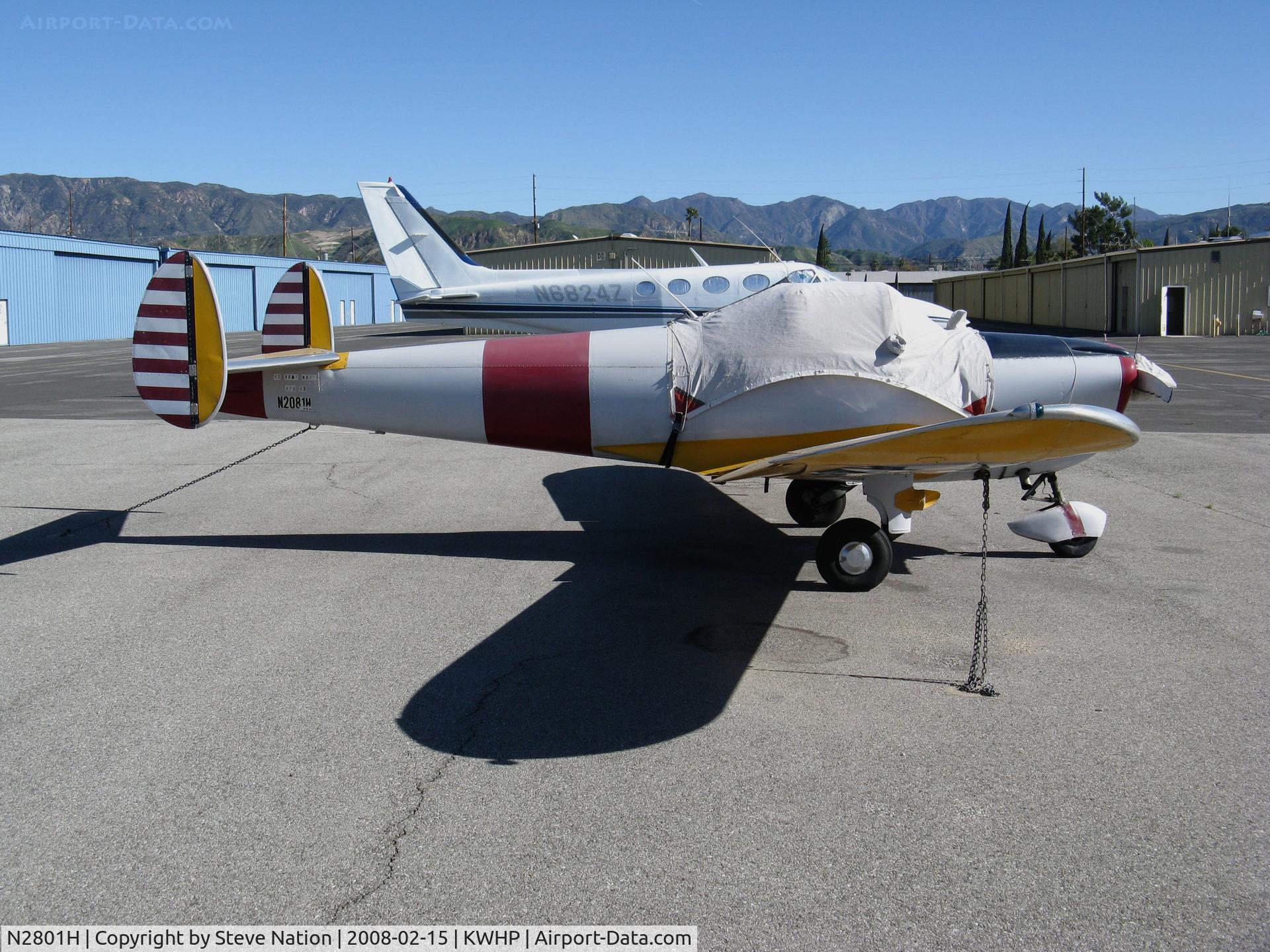 N2801H, 1946 Erco 415C Ercoupe C/N 3426, 1946 Ercoupe 415-C with cockpit cover @ Whiteman Airport, Pacoima, CA