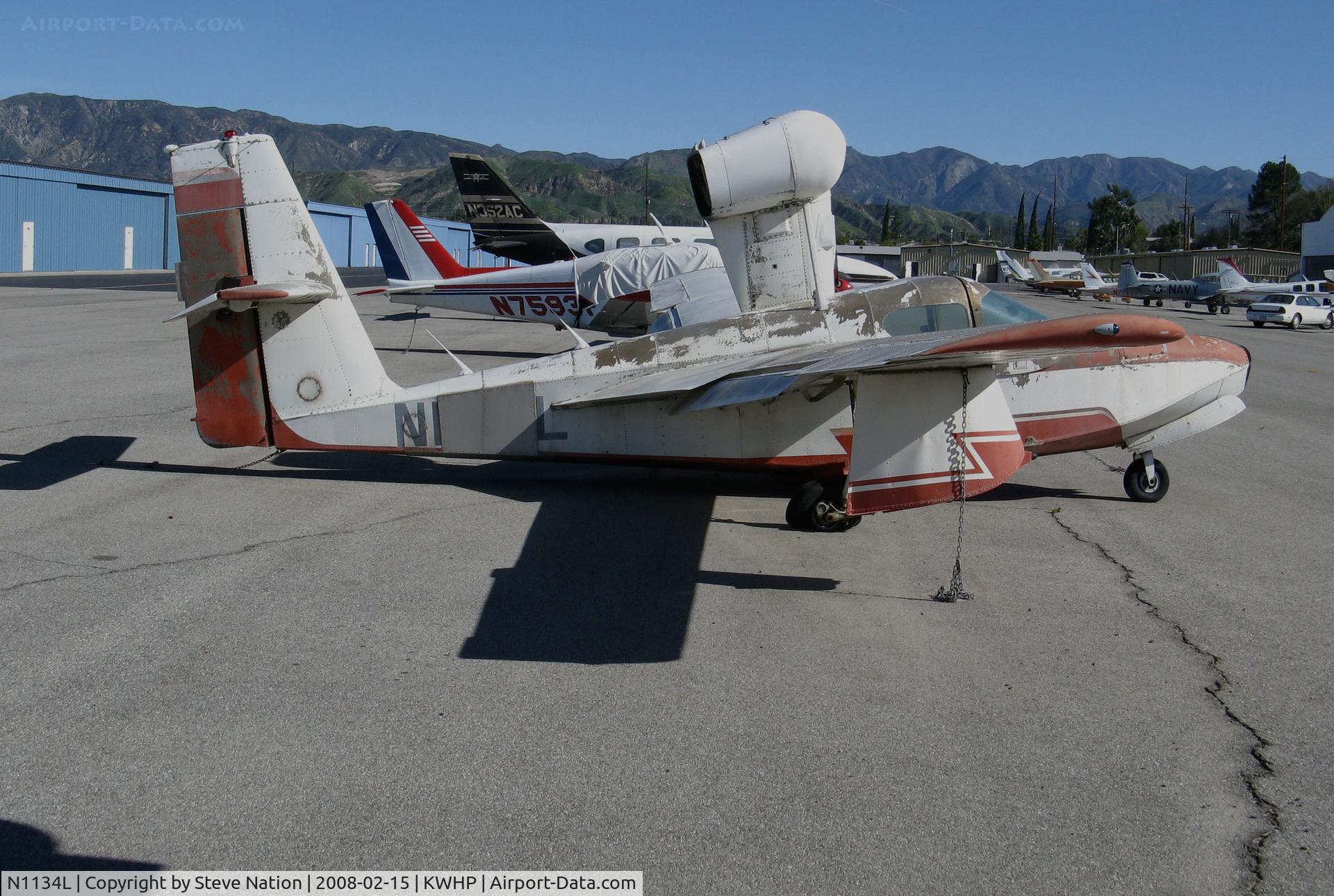 N1134L, 1964 Lake LA-4 C/N 296, I'm 99% certain that this derelict 1964 Lake LA-4 is N1134T @ Whiteman Airport, Pacoima, CA. Can anyone confirm?