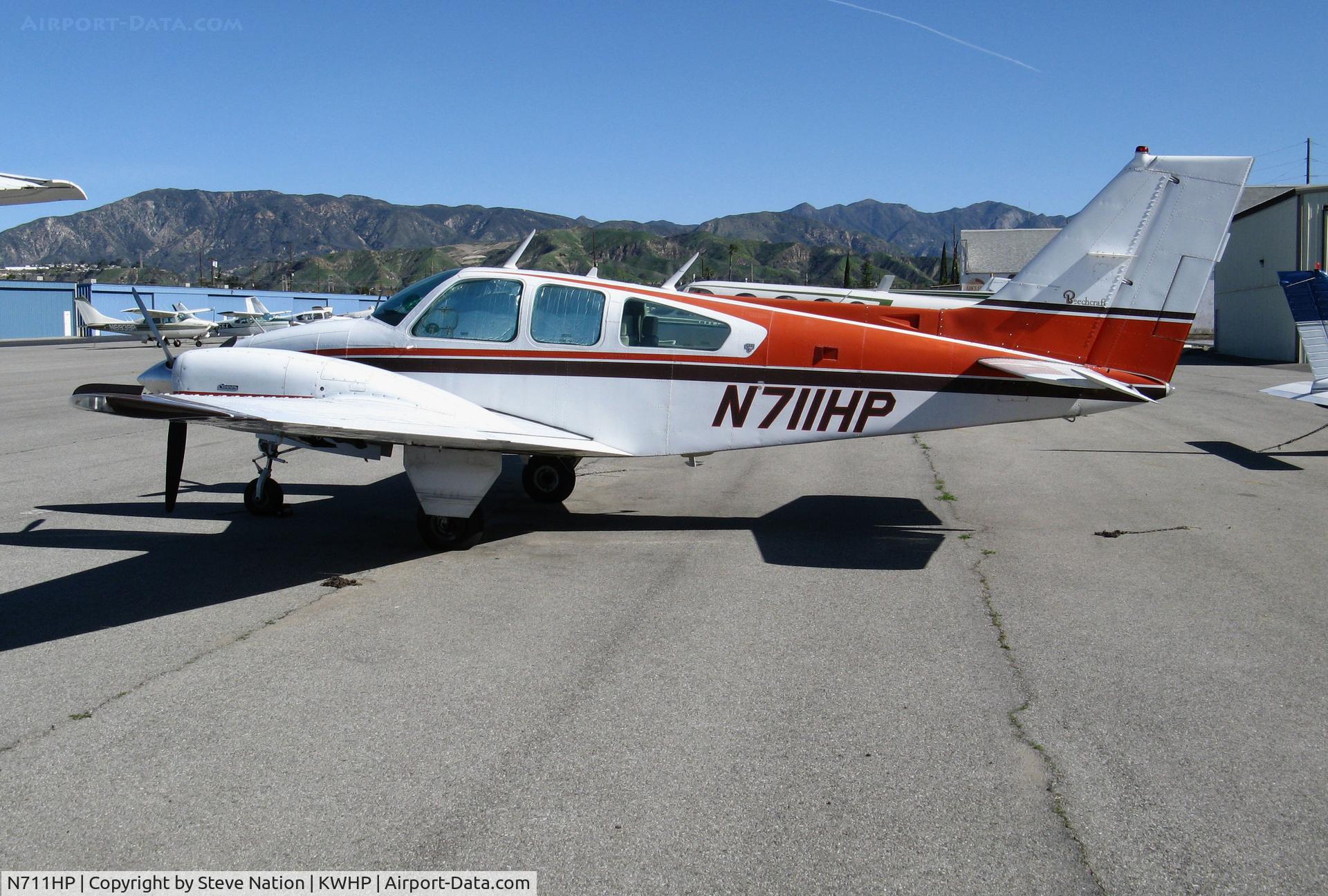 N711HP, 1978 Beech 95-B55 (T42A) Baron C/N TC-2127, 1978 Beech 95-B55 @ Whiteman Airport, Pacoima, CA