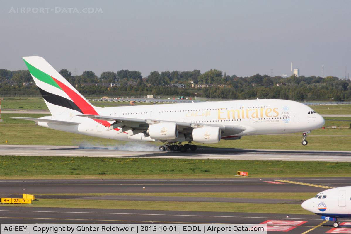 A6-EEY, 2014 Airbus A380-861 C/N 157, Touchdown