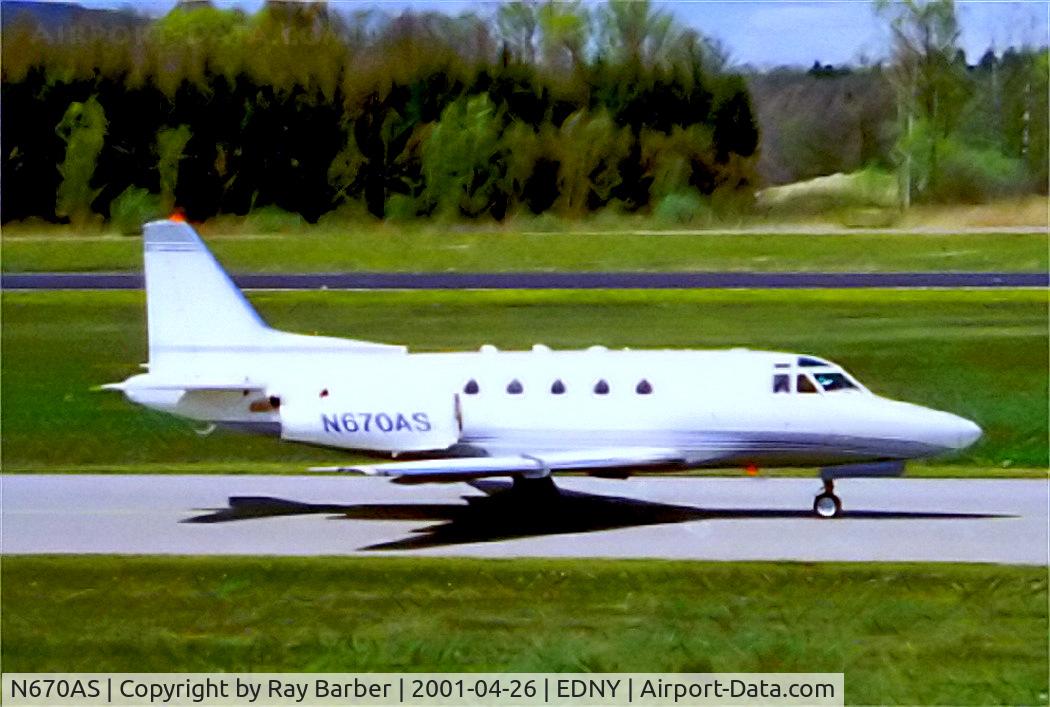 N670AS, 1981 Rockwell International NA-265-65 Sabreliner 65 C/N 465-58, Rockwell Sabreliner 65 [465-58] Friedrichshafen~D 26/04/2001