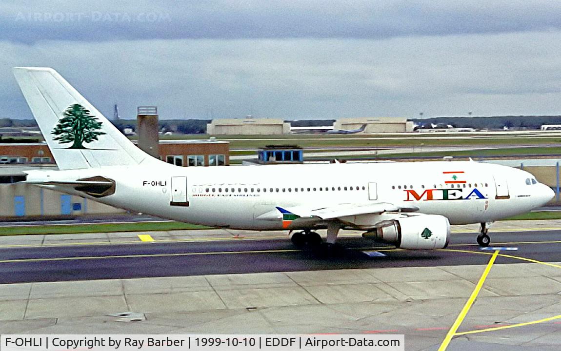 F-OHLI, 1988 Airbus A310-304 C/N 481, Airbus A310-304 [481] (Middle East Airlines) Frankfurt~D 10/10/1999