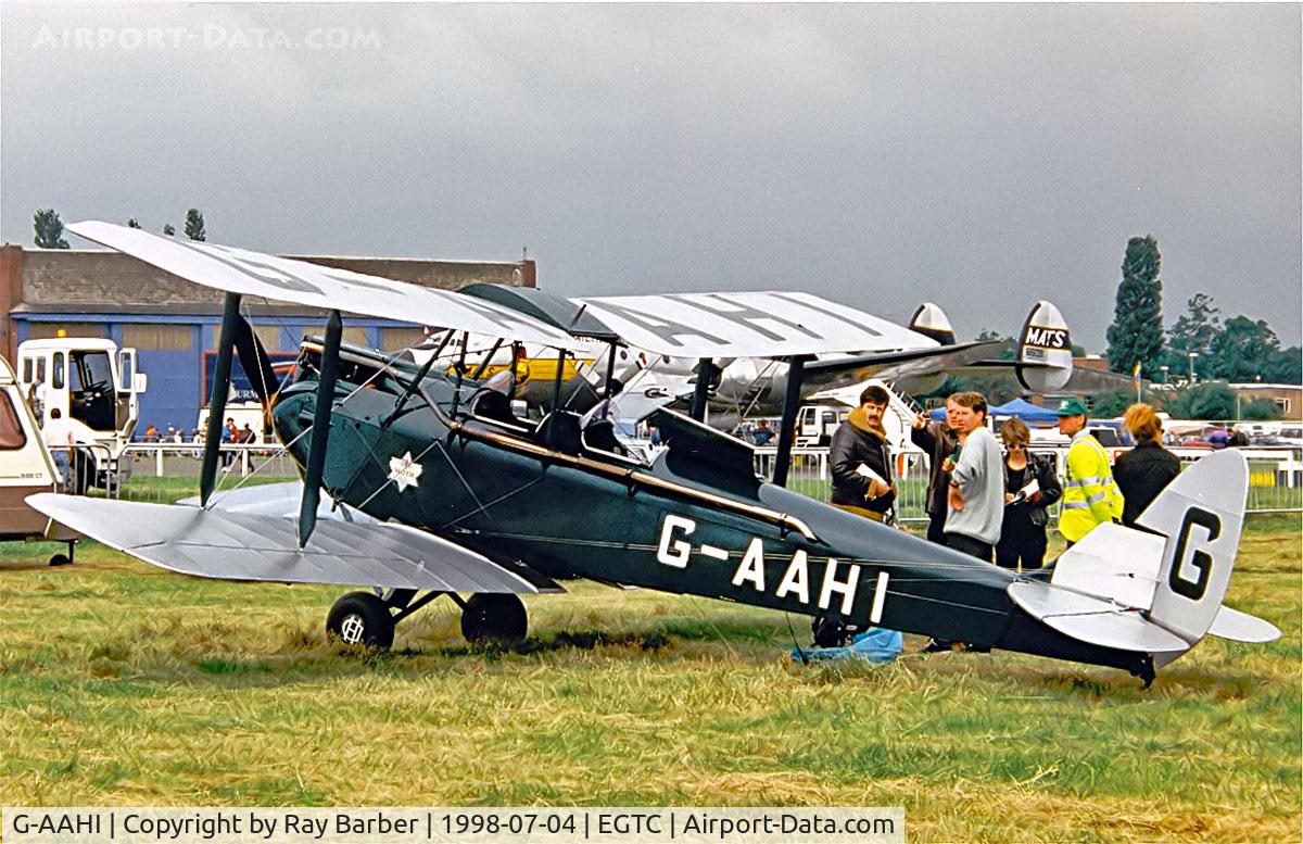 G-AAHI, 1929 De Havilland DH60G Gipsy Moth C/N 1082, G-AAHI   De Havilland DH.60G Gipsy Moth [1082] Cranfield 04/07/1998
