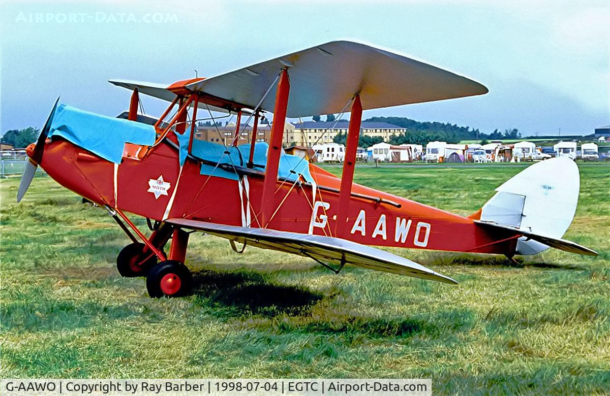 G-AAWO, 1930 De Havilland DH60G Gipsy Moth C/N 1235, De Havilland DH.60G Gipsy Moth [1235] Cranfield 04/07/1998