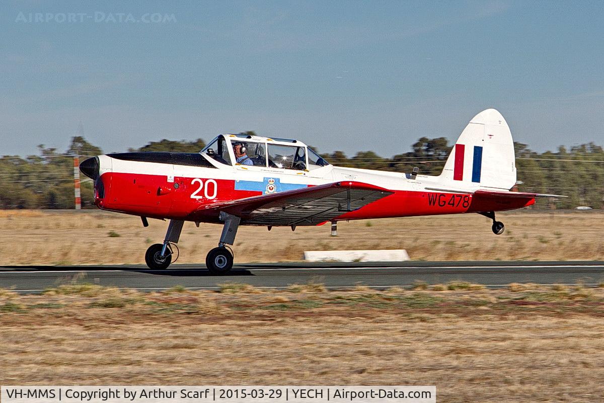 VH-MMS, 1951 De Havilland DHC-1 Chipmunk T.10 C/N C1/0528, AAAA Fly in Echuca 2015