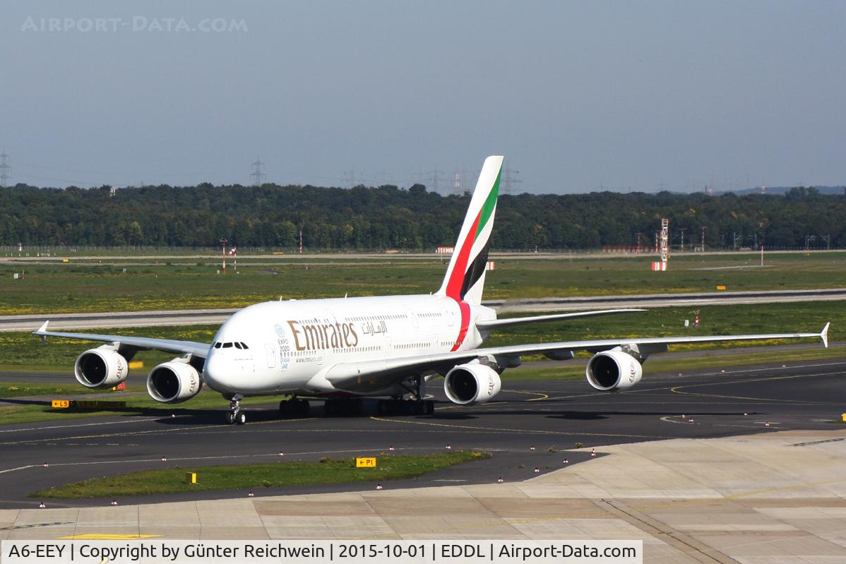 A6-EEY, 2014 Airbus A380-861 C/N 157, On the way to Terminal C