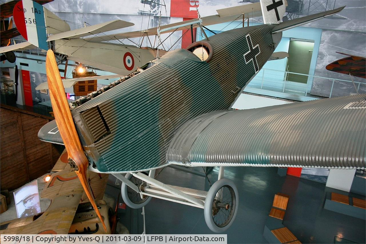 5998/18, 1918 Junkers J-9 (D-1) C/N Not found 5998/18, Junkers J-9, Preserved at Air and Space Museum, Paris-Le Bourget (LFPB-LBG)