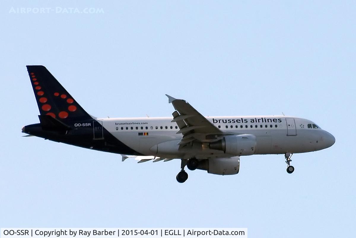 OO-SSR, 2010 Airbus A319-112 C/N 4275, Airbus A319-112 [4275] (Brussels Airlines) Home~G 01/04/2015. On approach 27L.