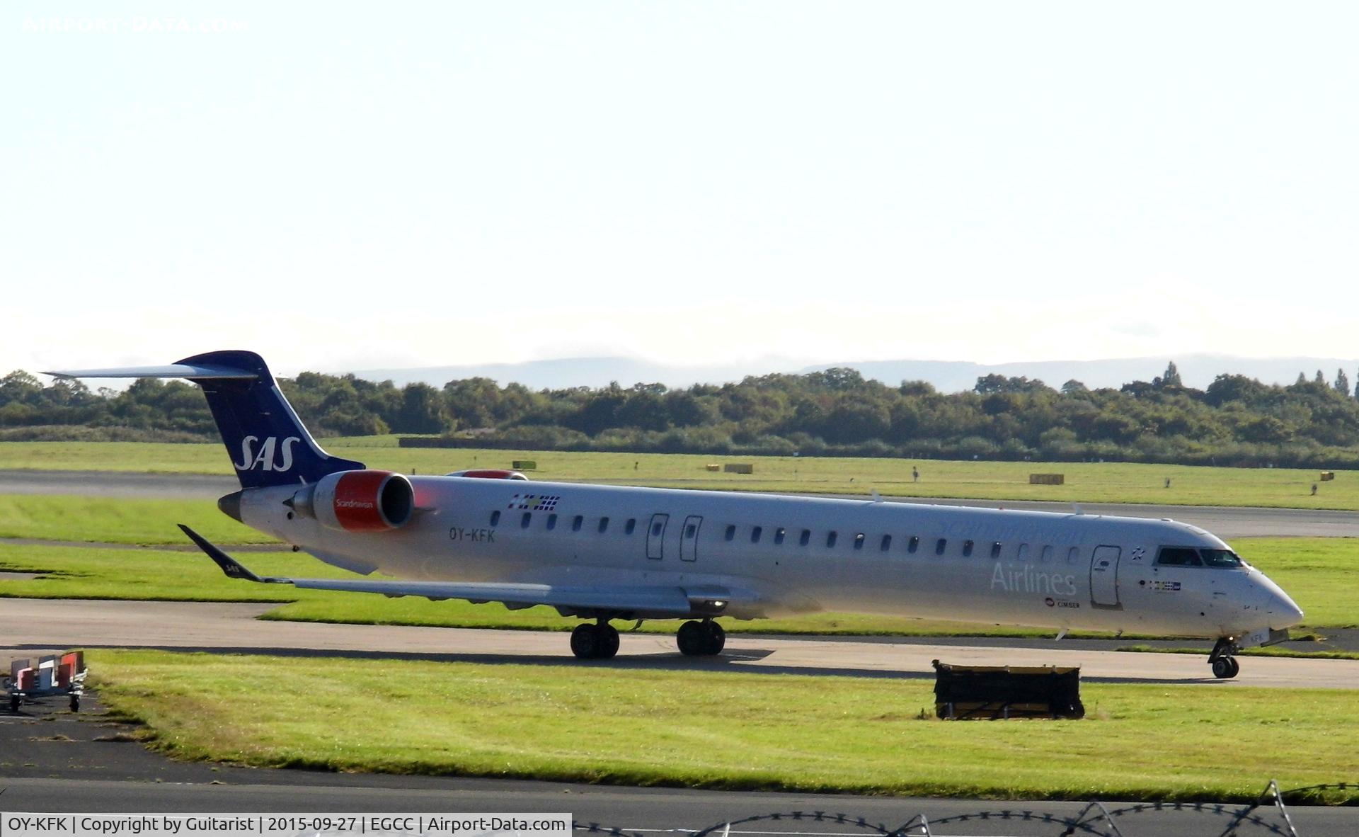OY-KFK, 2009 Bombardier CRJ-900 (CL-600-2D24) C/N 15244, At Manchester