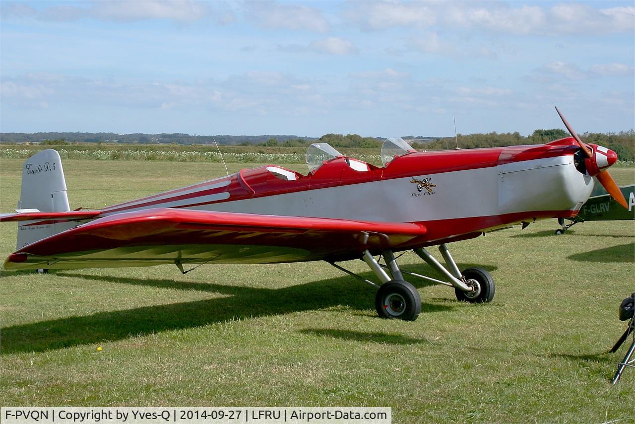 F-PVQN, 1970 Druine D-5 C/N 09, Druine D-5, Static display, Morlaix-Ploujean airport (LFRU-MXN) air show in september 2014