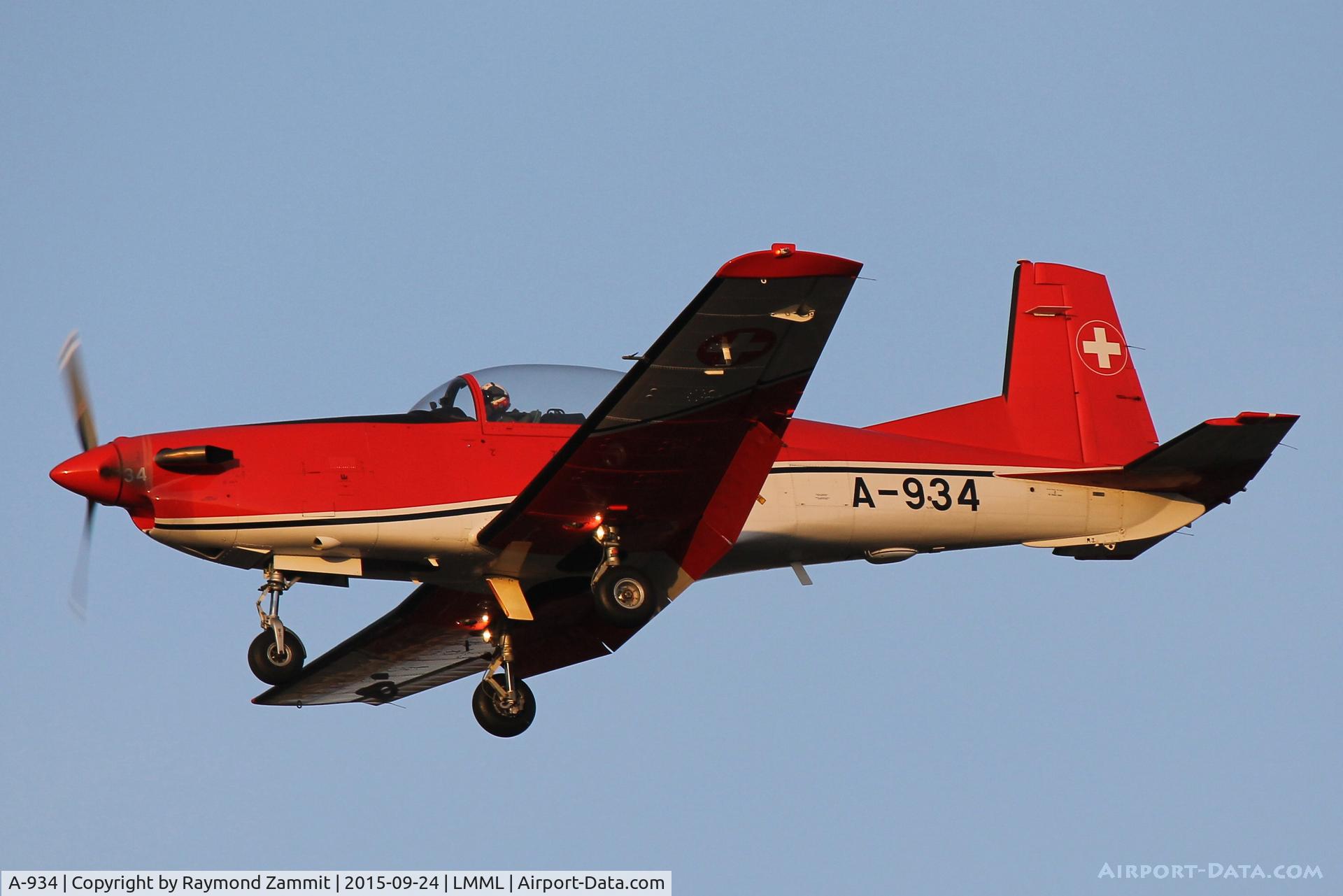 A-934, 1983 Pilatus PC-7 Turbo Trainer C/N 342, Pilatus PC-7 A-934 Swiss Air Force
