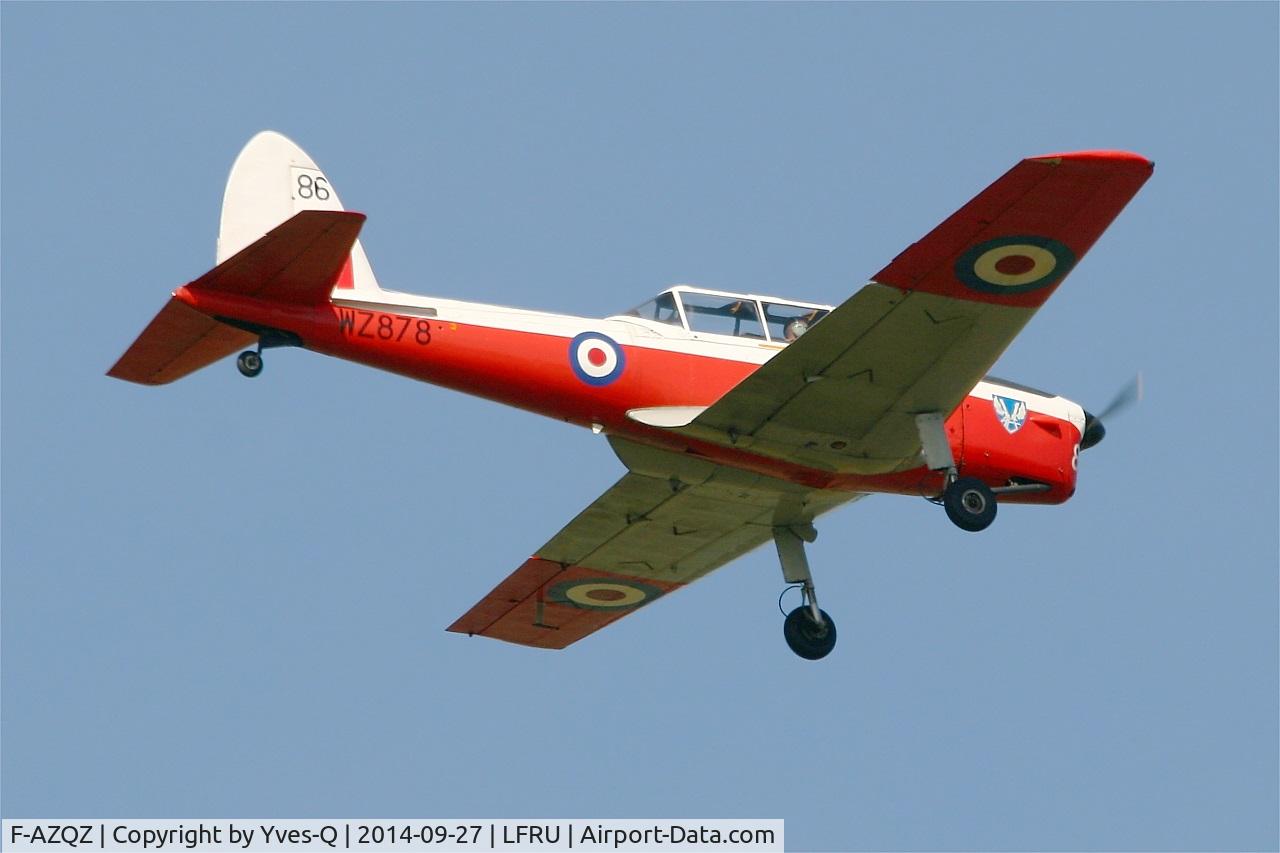 F-AZQZ, 1953 De Havilland DHC-1 Chipmunk T.10 C/N C1/0916, De Havilland DHC-1 Chipmunk T.10, On display, Morlaix-Ploujean airport (LFRU-MXN) air show 2014