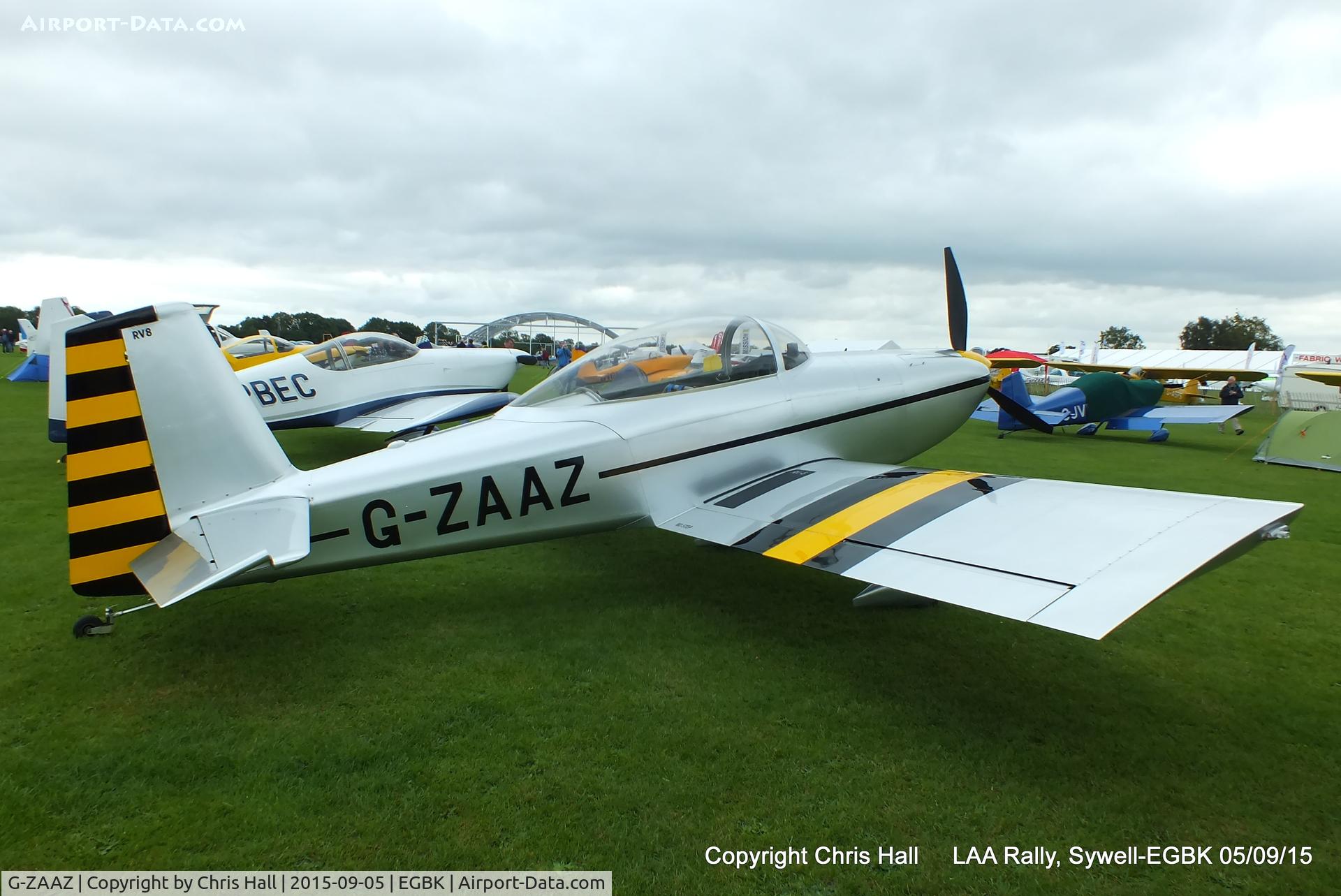 G-ZAAZ, 2003 Vans RV-8 C/N PFA 303-13279, at the LAA Rally 2015, Sywell