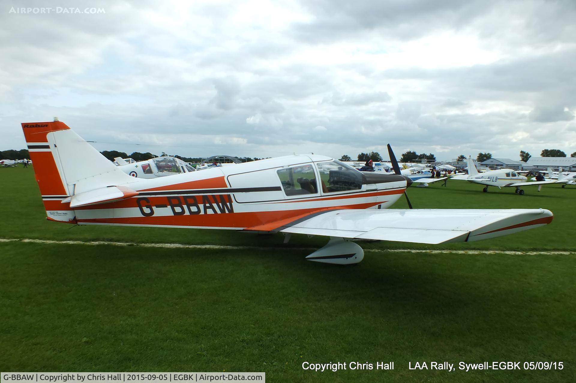 G-BBAW, 1973 Robin HR-100-210 II Safari C/N 167, at the LAA Rally 2015, Sywell