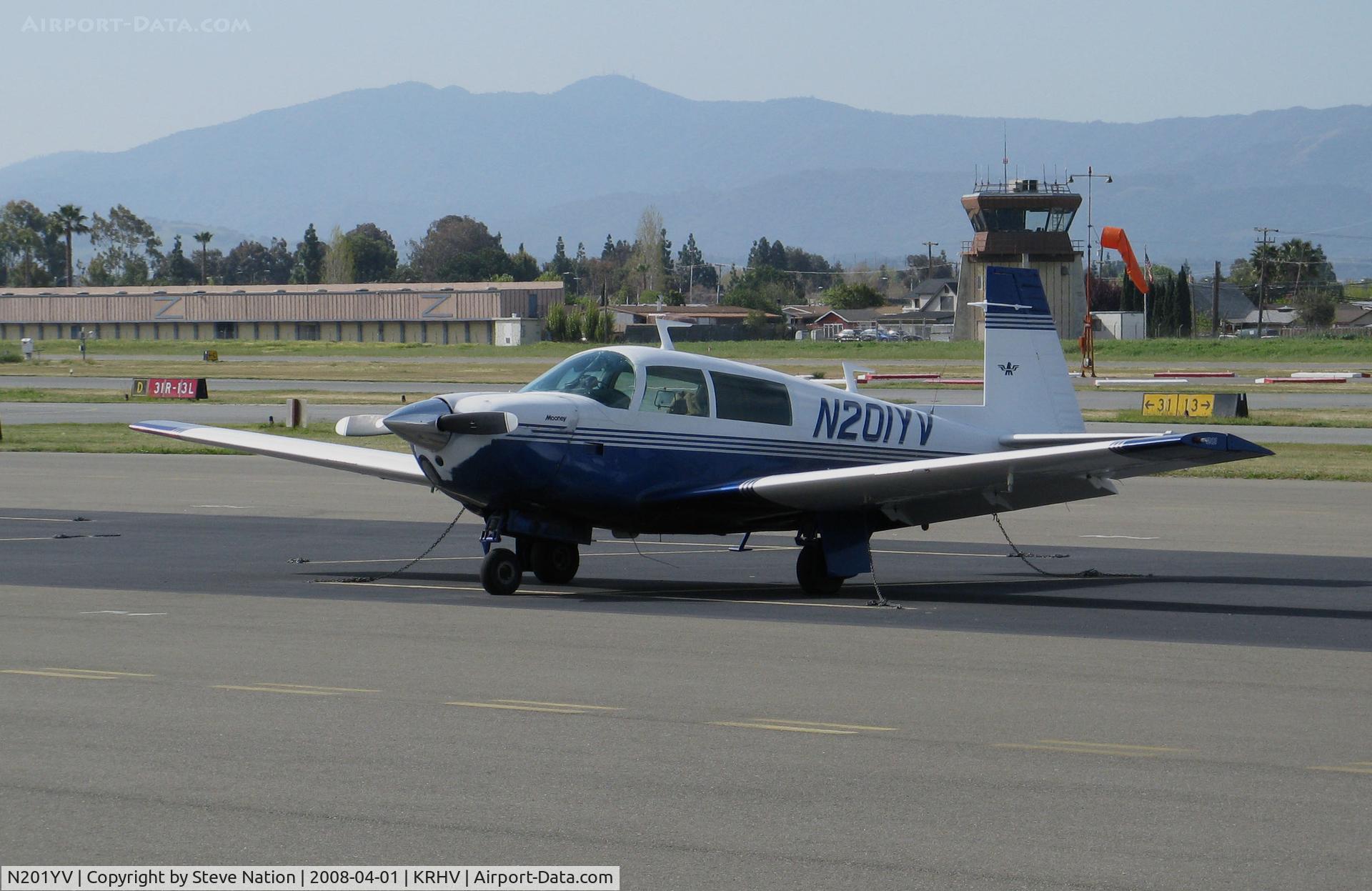 N201YV, 1978 Mooney M20J 201 C/N 24-0528, 1978 Mooney M20J on transient ramp @ Reid-Hillview Airport, San Jose, CA