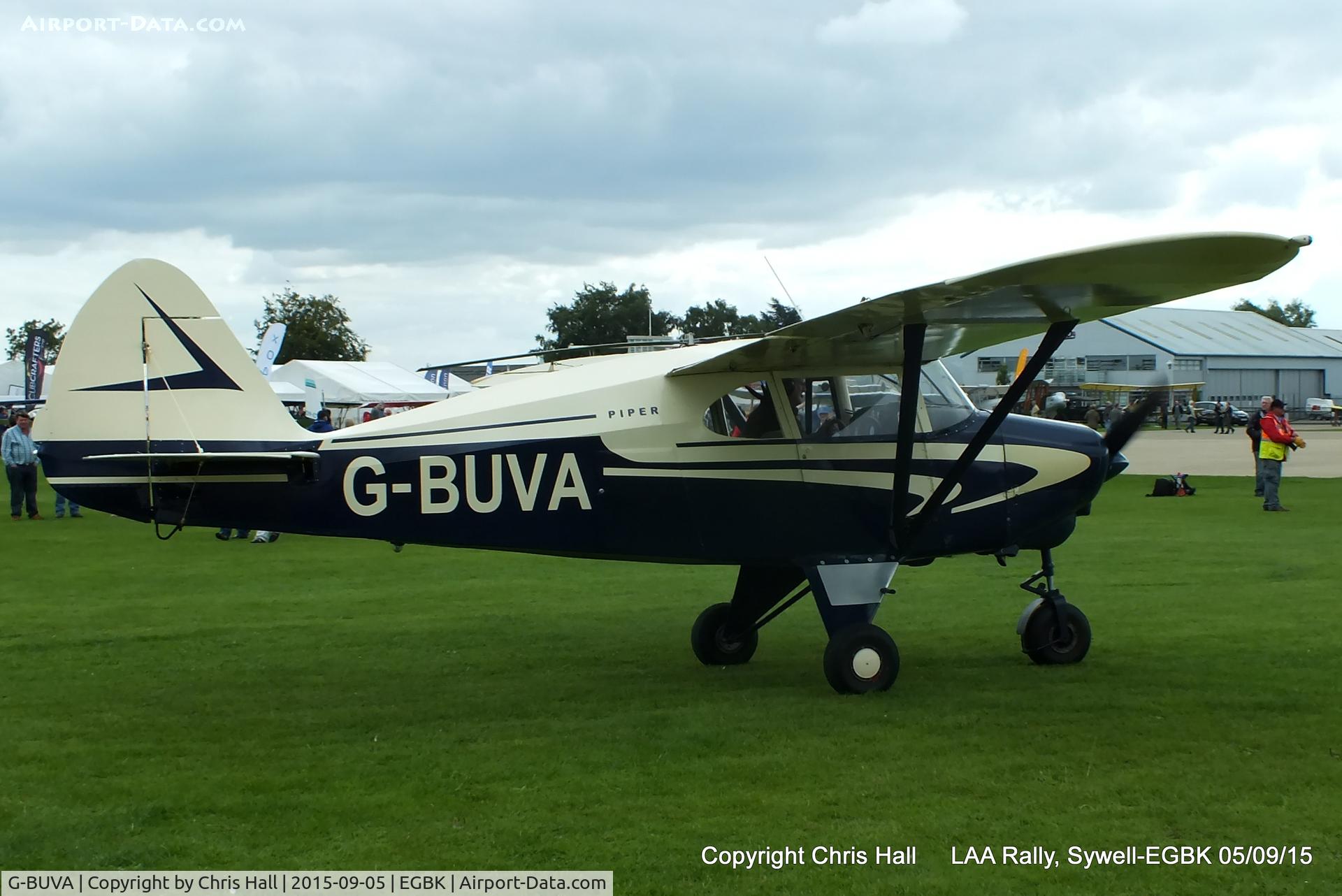 G-BUVA, 1959 Piper PA-22-135 Tri-Pacer C/N 22-1301, at the LAA Rally 2015, Sywell