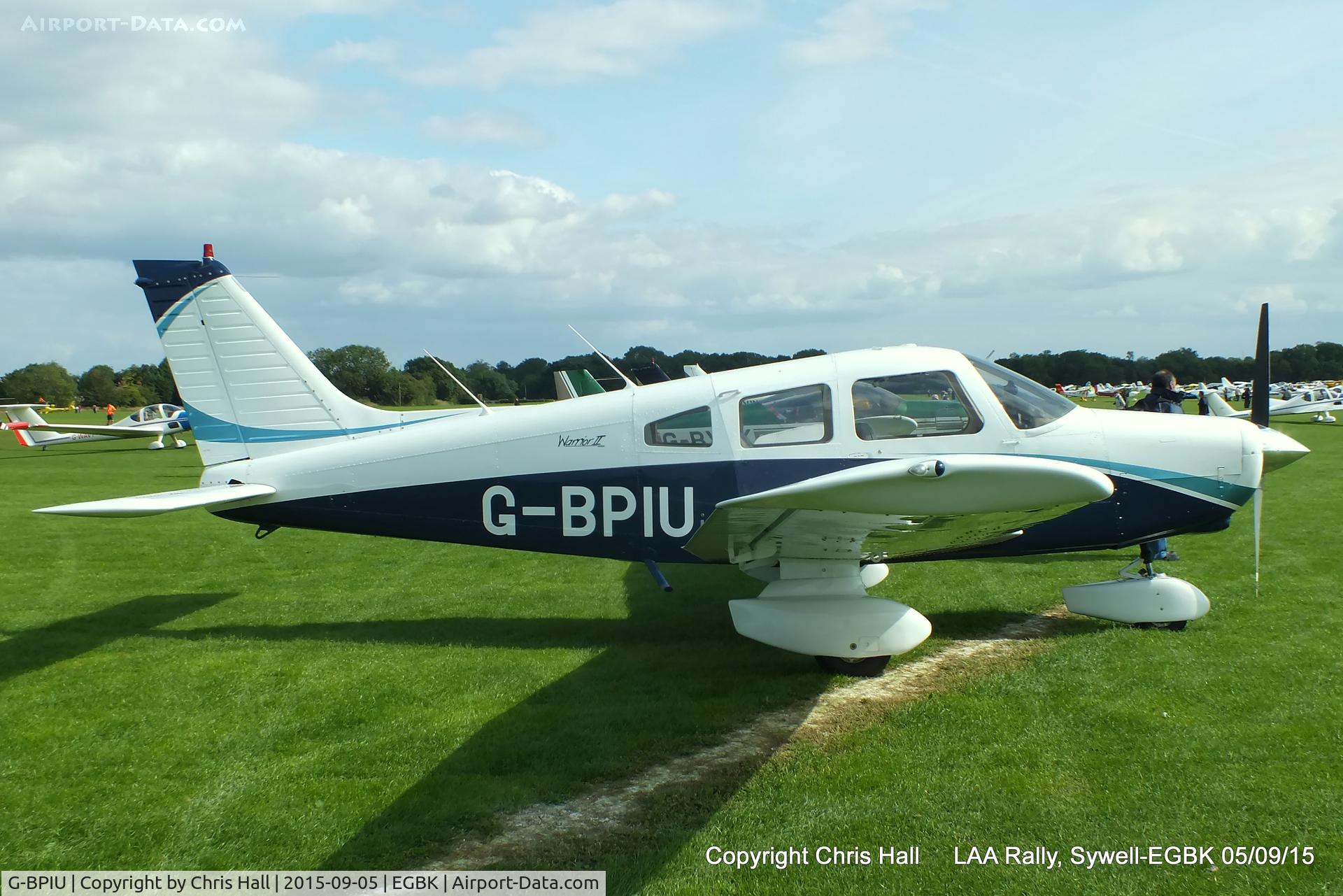 G-BPIU, 1979 Piper PA-28-161 Cherokee Warrior II C/N 28-7916303, at the LAA Rally 2015, Sywell