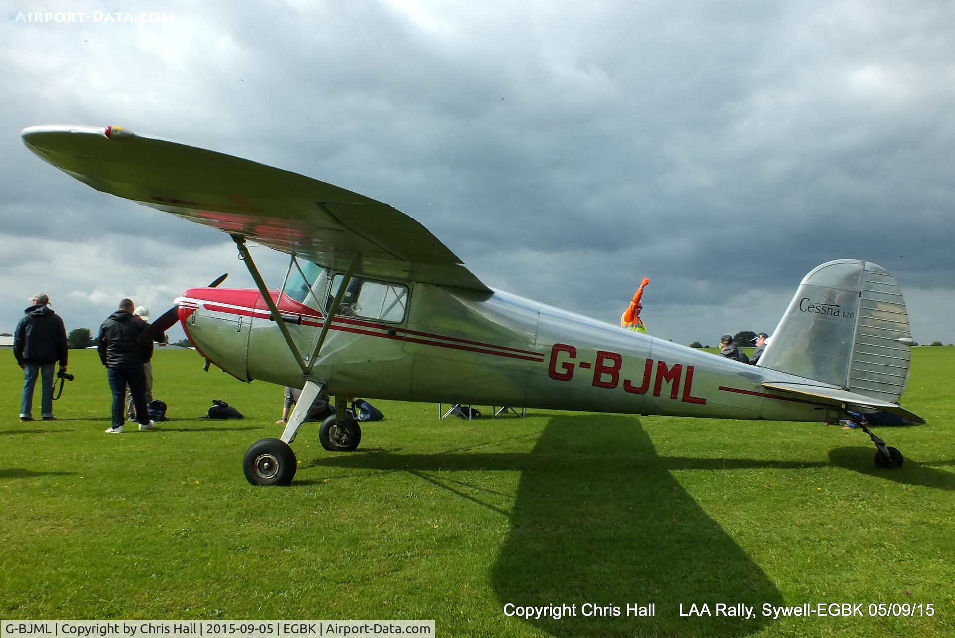 G-BJML, 1946 Cessna 120 C/N 10766, at the LAA Rally 2015, Sywell