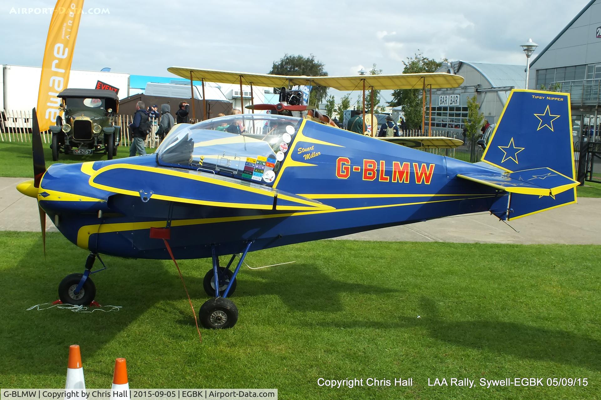 G-BLMW, 1987 Slingsby Tipsy T-66 Nipper 3 C/N PFA 025-11020, at the LAA Rally 2015, Sywell