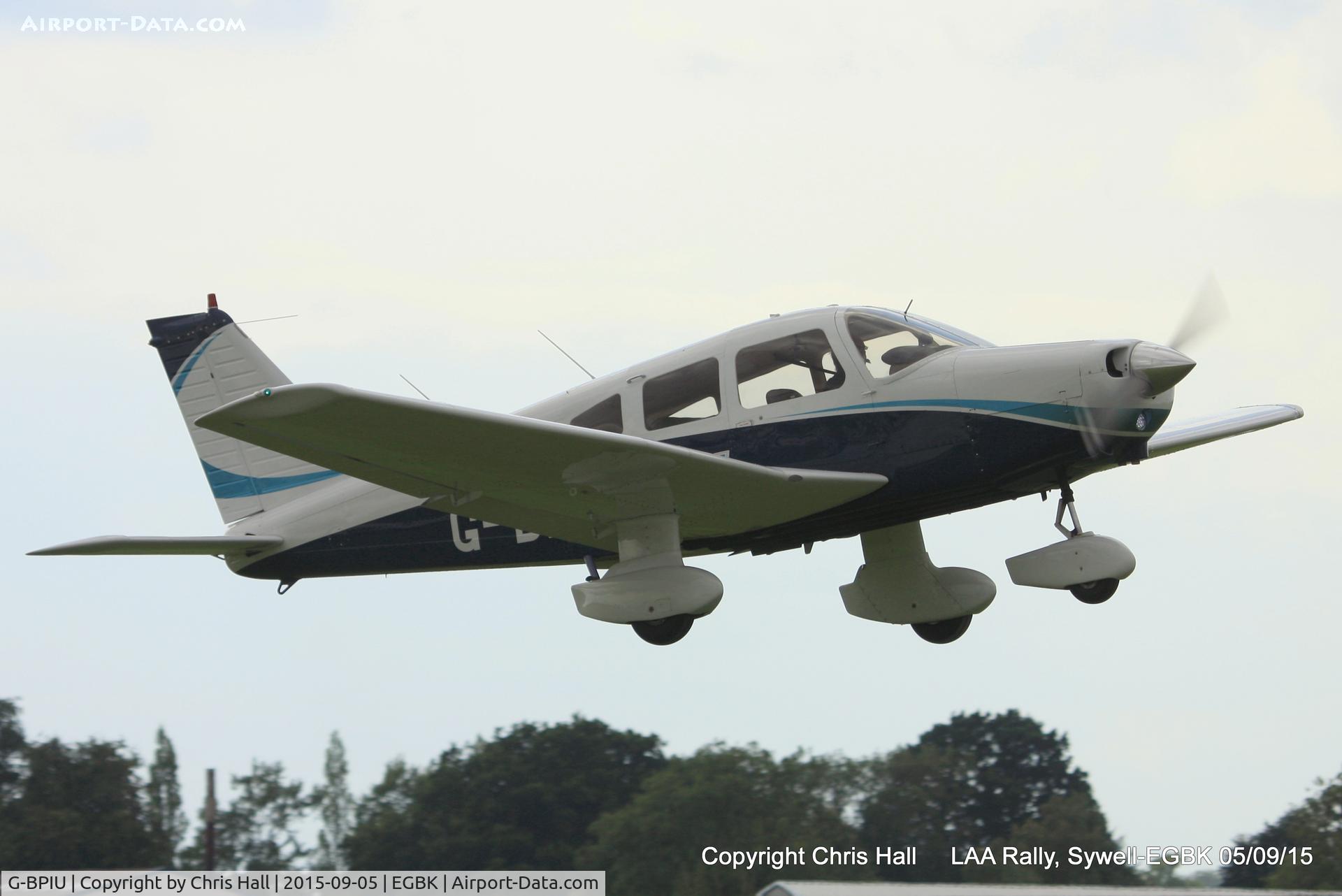 G-BPIU, 1979 Piper PA-28-161 Cherokee Warrior II C/N 28-7916303, at the LAA Rally 2015, Sywell