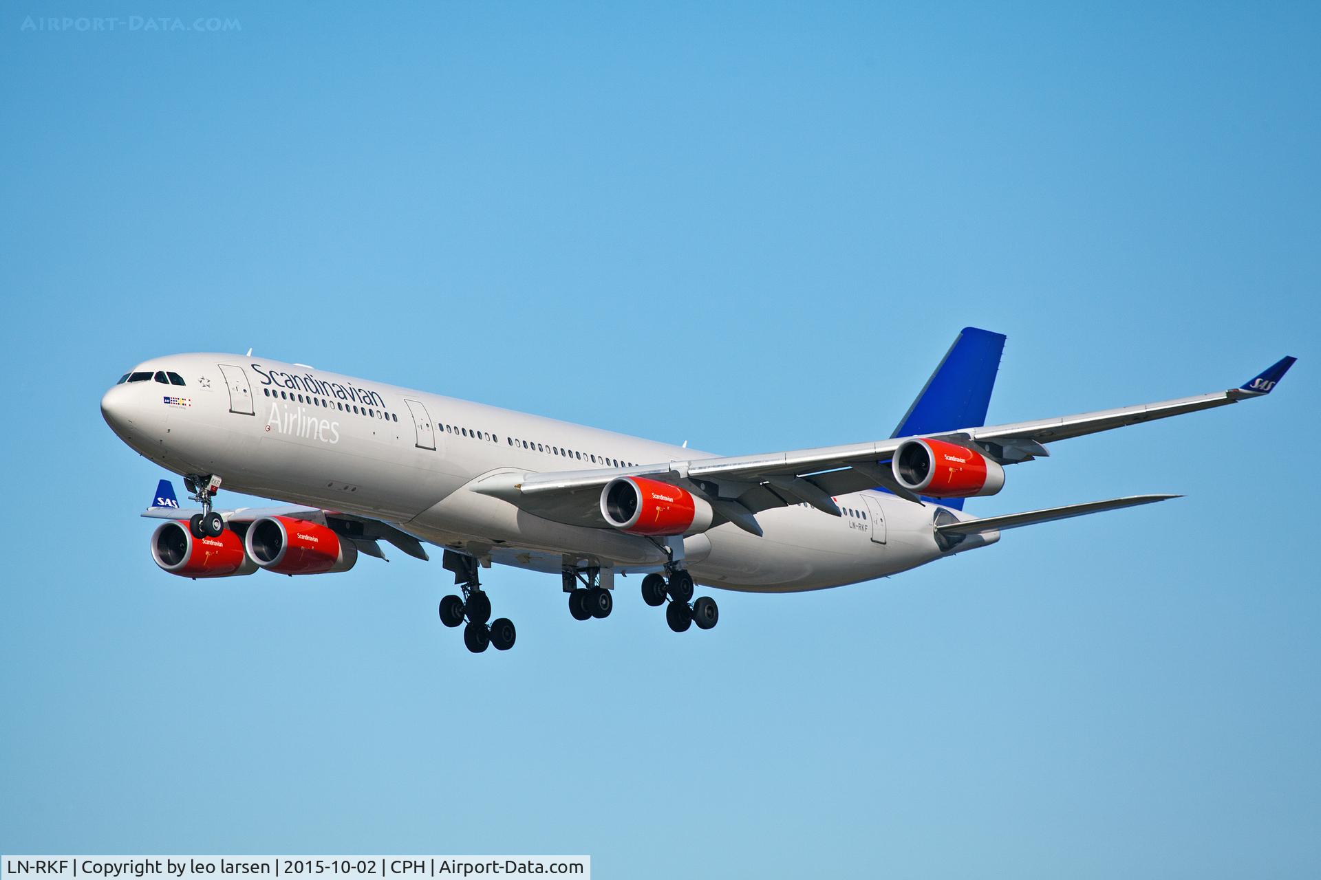 LN-RKF, 2001 Airbus A340-313X C/N 413, Copenhagen 2.10.15