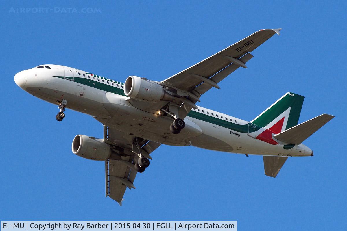 EI-IMU, 2012 Airbus A319-111 C/N 5130, Airbus A319-111 [5130] (Alitalia) Home~G 30/04/2015. On approach 27R.