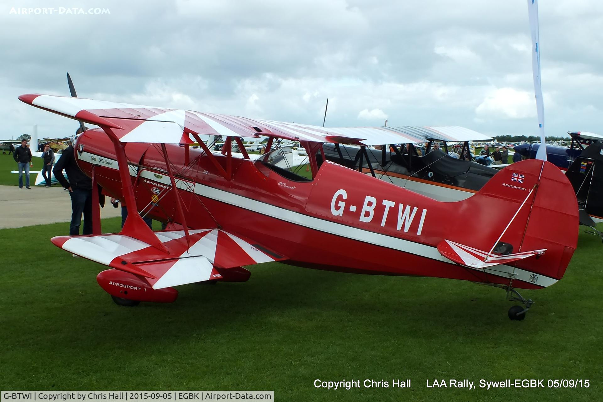 G-BTWI, 1976 EAA Acro Sport I C/N 230, at the LAA Rally 2015, Sywell