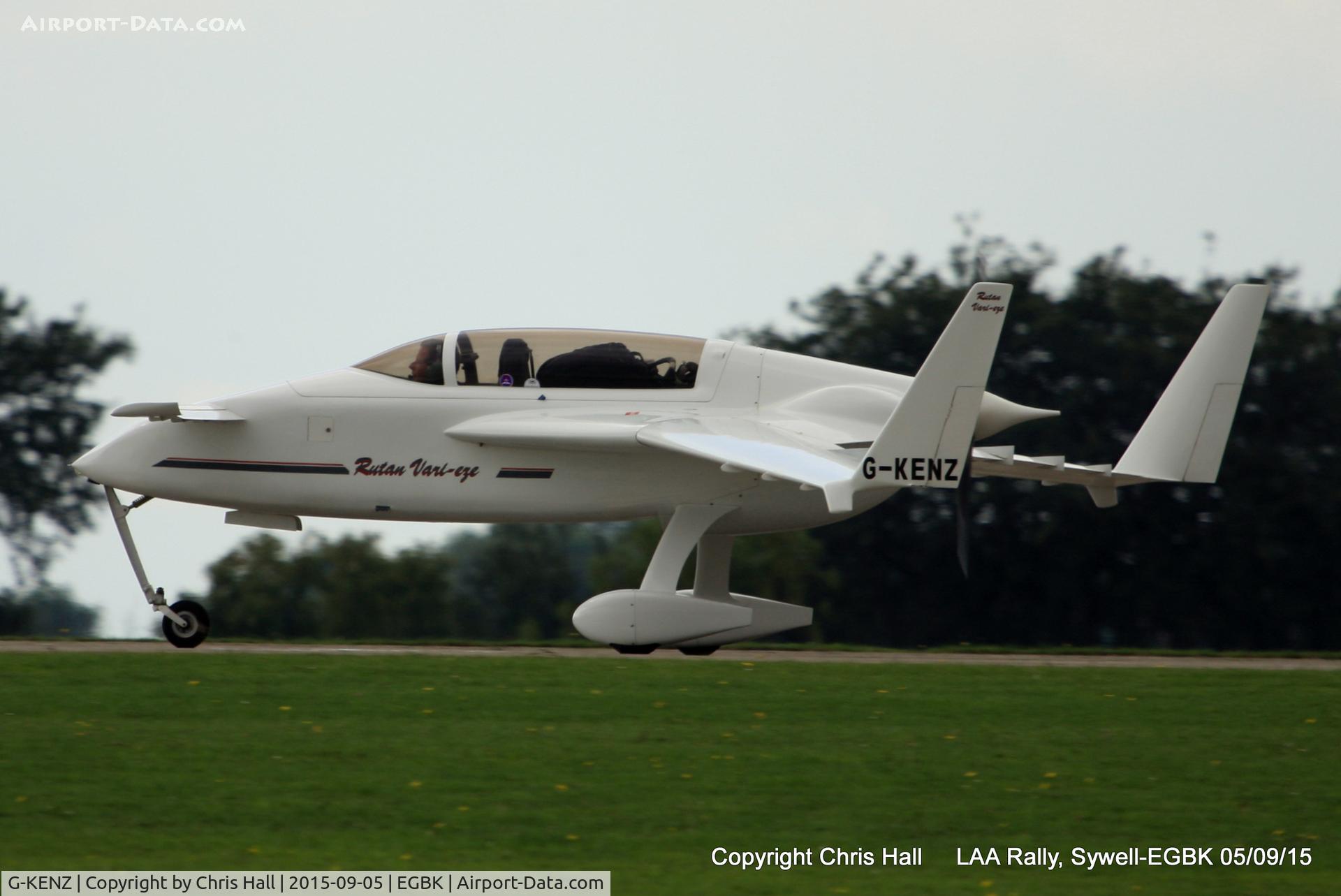 G-KENZ, 1987 Rutan VariEze C/N PFA 074-10960, at the LAA Rally 2015, Sywell