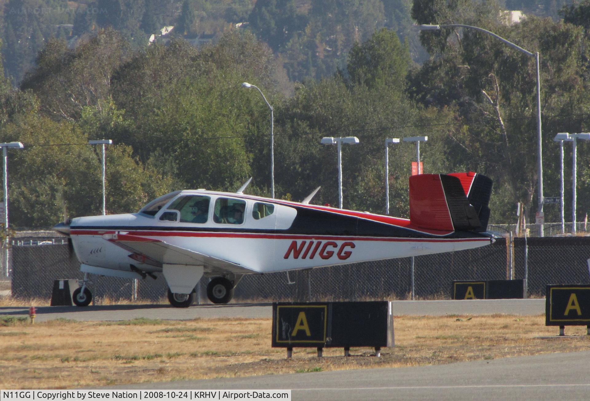 N11GG, 1959 Beech M35 Bonanza C/N D-6184, Locally-based and really sharp looking 1959 Beech M35 Bonanza @ Reid-Hillview Airport, San Jose, CA