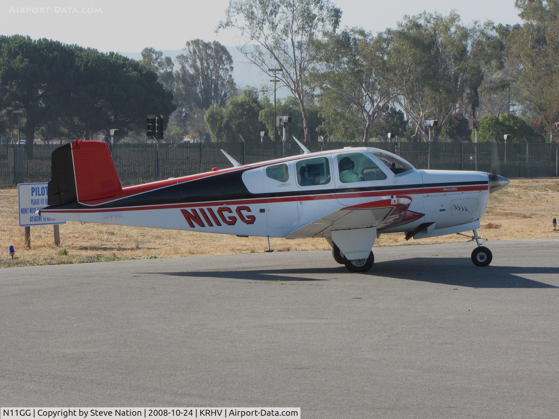 N11GG, 1959 Beech M35 Bonanza C/N D-6184, Locally-based and really sharp looking 1959 Beech M35 Bonanza @ Reid-Hillview Airport, San Jose, CA