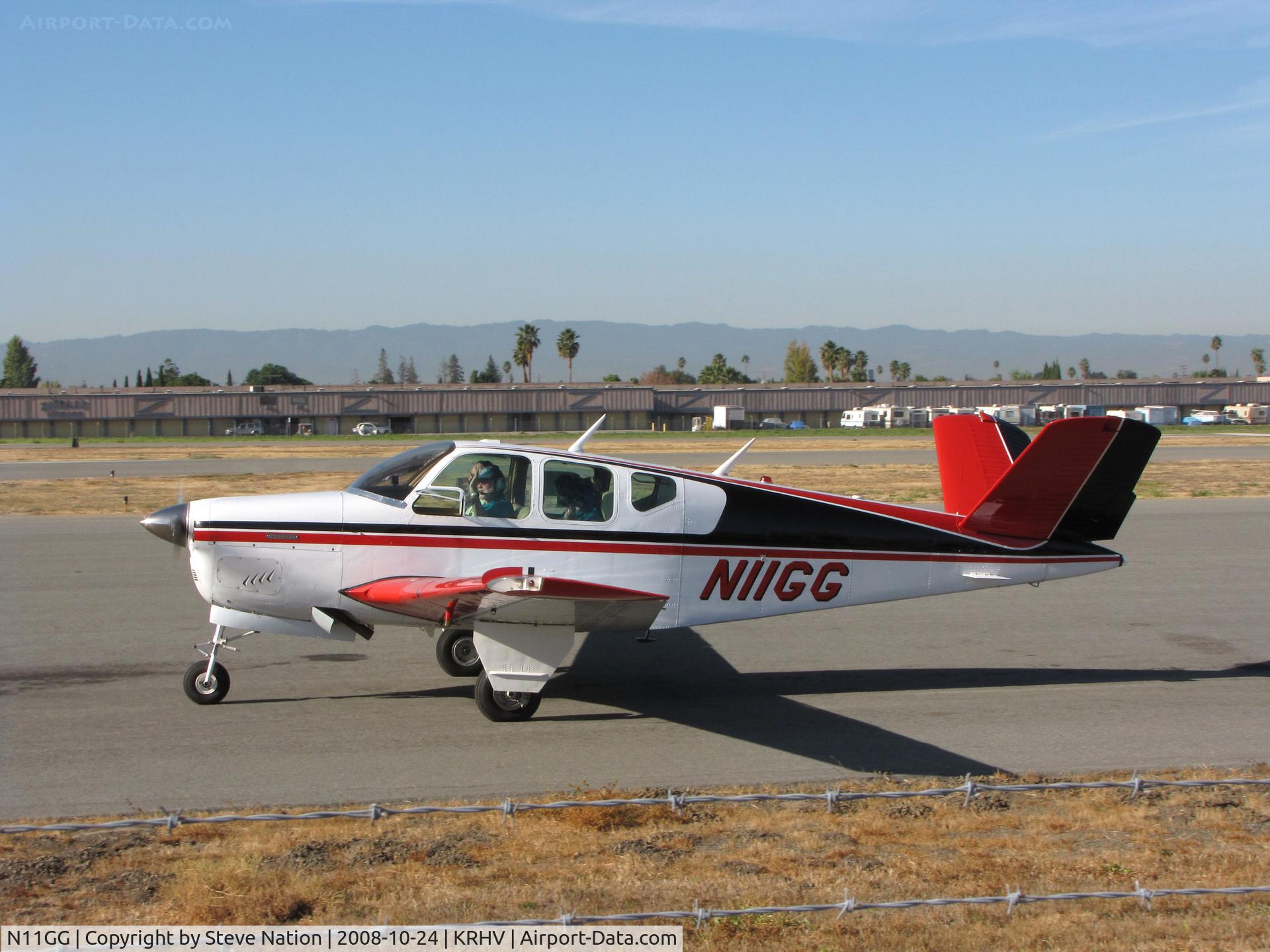N11GG, 1959 Beech M35 Bonanza C/N D-6184, Locally-based and really sharp looking 1959 Beech M35 Bonanza @ Reid-Hillview Airport, San Jose, CA