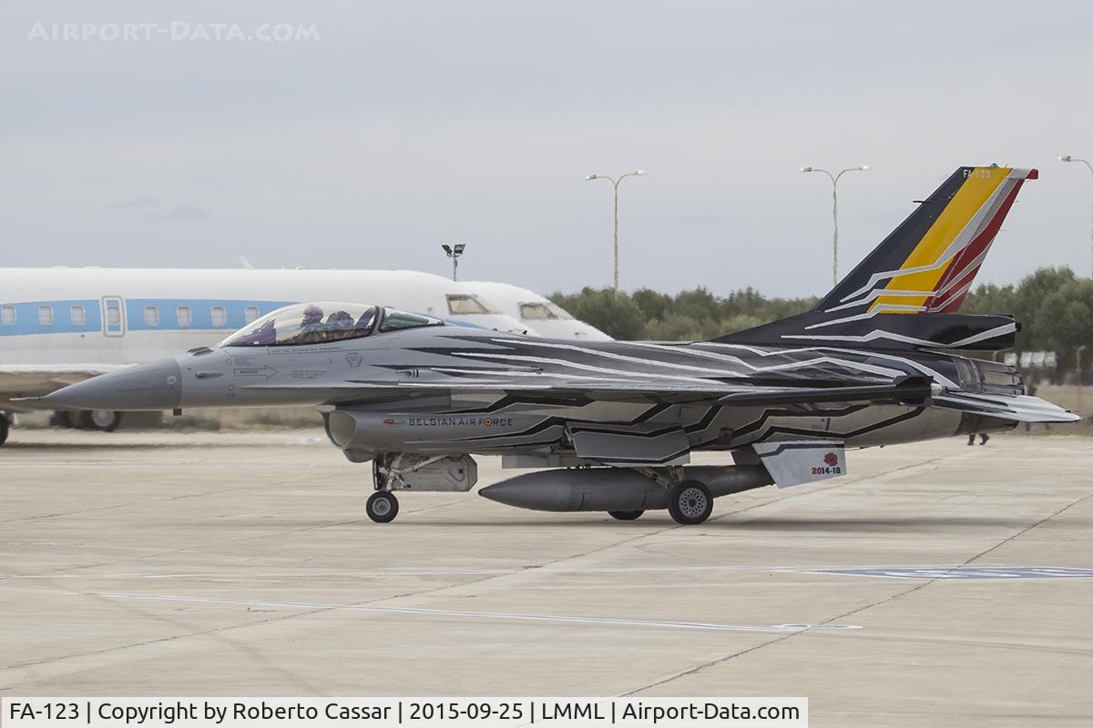 FA-123, SABCA F-16AM Fighting Falcon C/N 6H-123, Malta International Airshow 2015