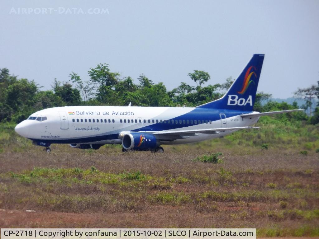 CP-2718, Boeing 737-300 C/N 25057, BoA taxiing to platform in Cobija, Pando