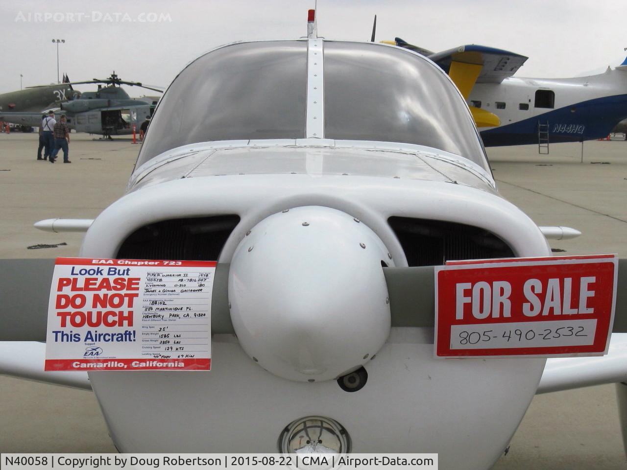 N40058, 1977 Piper PA-28-161 C/N 28-7816007, 1977 Piper PA-28-161 WARRIOR II, Lycoming O-320-D3G 150 hp, aircraft is FOR SALE