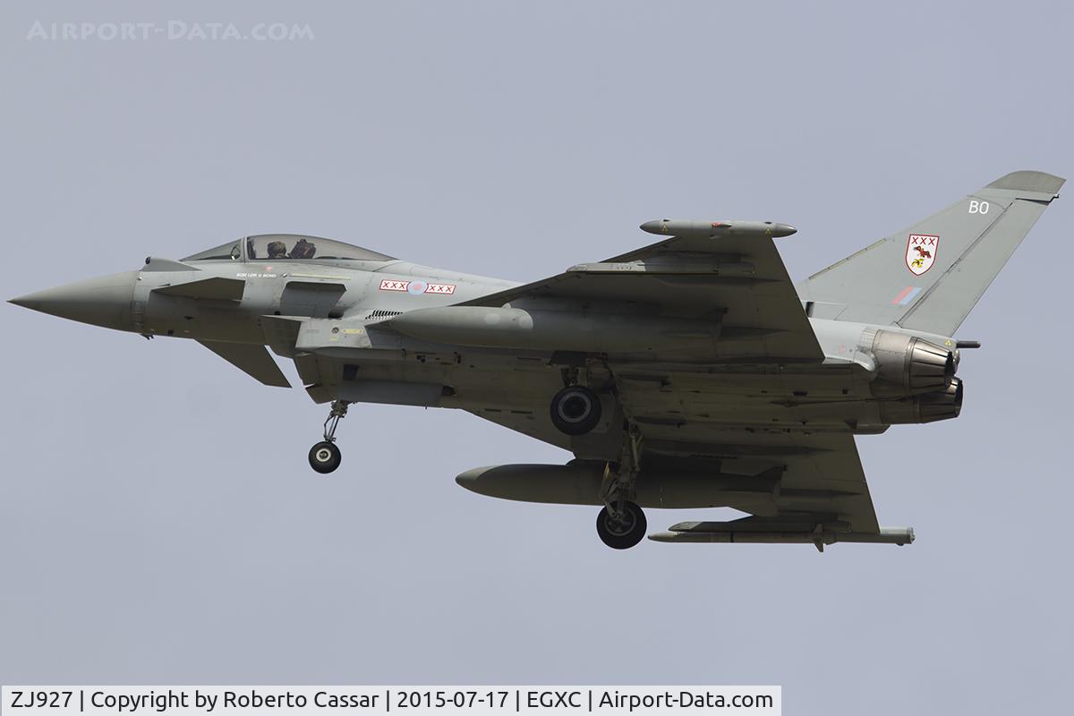 ZJ927, 2006 Eurofighter EF-2000 Typhoon FGR4 C/N 0089/BS018, Coningsby